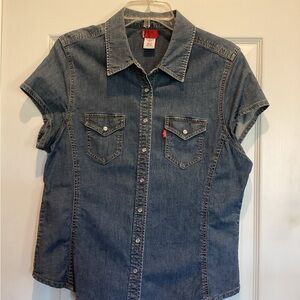 Levi's Blue Denim Button-Up Shirt